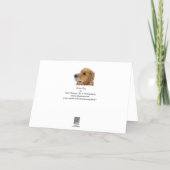 Golden Retriever Snow Dog Thinking of You Card (Back)