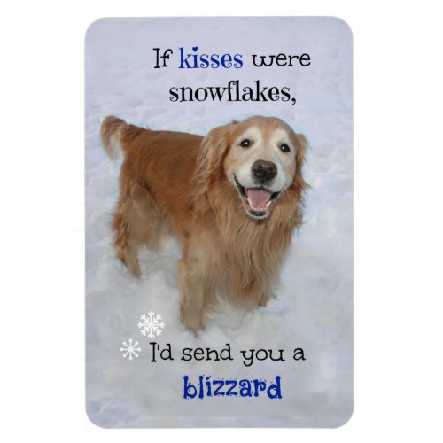 Golden Retriever Snowflake Kisses Magnet