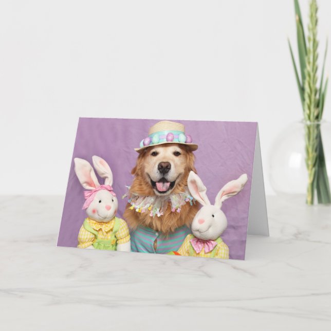 Golden Retriever Some Bunny Special Easter  Card (Front)