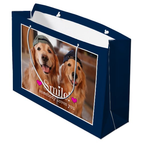 Golden Retriever Somebody Loves You Large Gift Bag