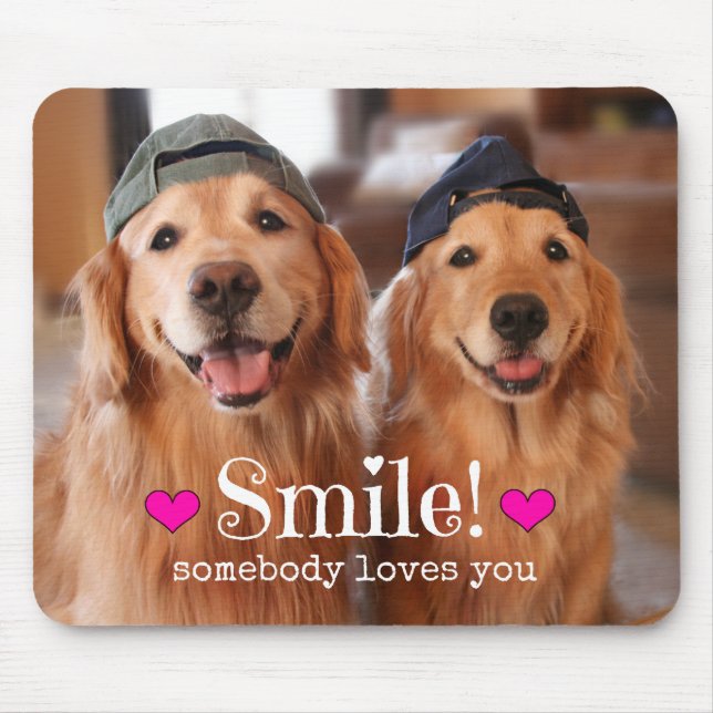 Golden Retriever Somebody Loves You Mouse Pad (Front)