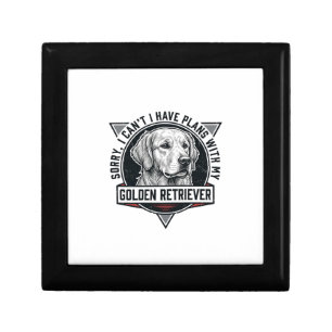 Golden Retriever Sorry I Have Plans Dog Lover Desi Gift Box