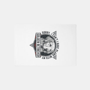 Golden Retriever Sorry I Have Plans Dog Lover Desi Rug