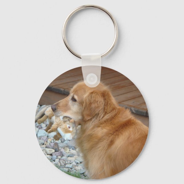 Golden Retriever Soulful Keychain (Front)