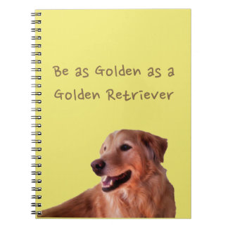 Golden Retriever Spiral Photo Notebook