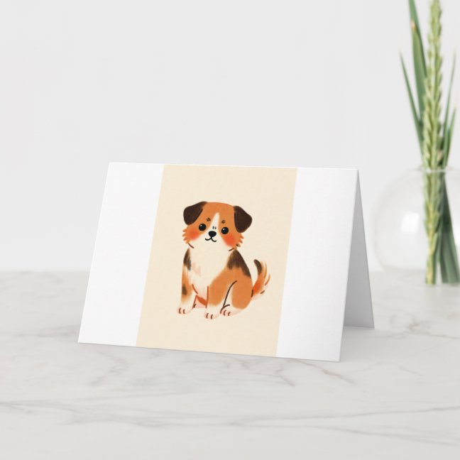 Golden Retriever Spring rain dance Greeting Card