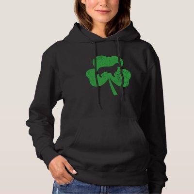 Golden Retriever St Patricks Day Distressed Shamro Hoodie