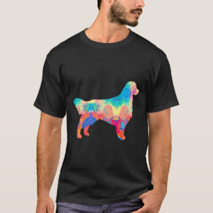 Golden Retriever St Patricks Day Dog Painting T-Shirt