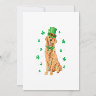 Golden Retriever St. Patricks Day Funny Dog Lover Announcement