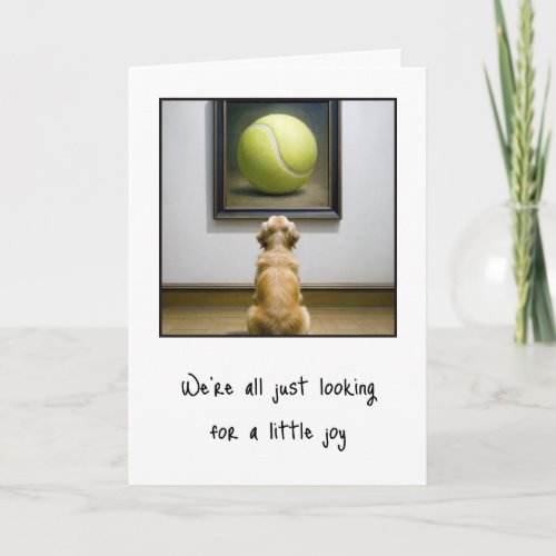 Golden Retriever Staring at Tennis Ball Art Piece