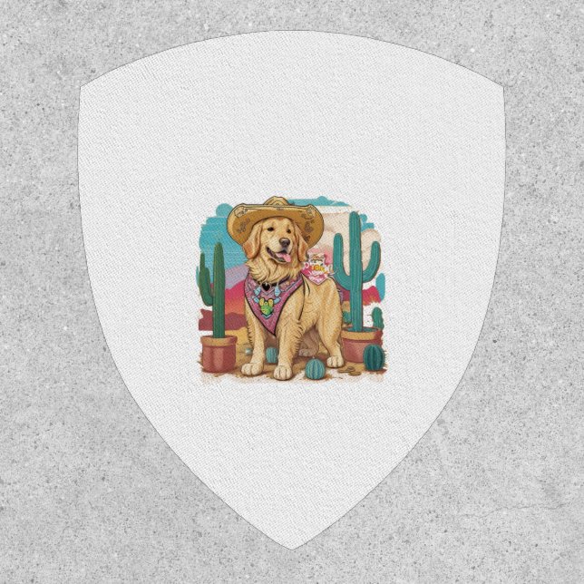 Golden Retriever stay cool anywhere   Patch (Front)