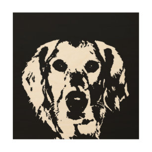 golden retriever puppy wood wall art zazzle