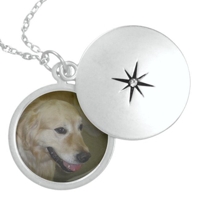 Golden Retriever Sterling Silver Necklace (Front)