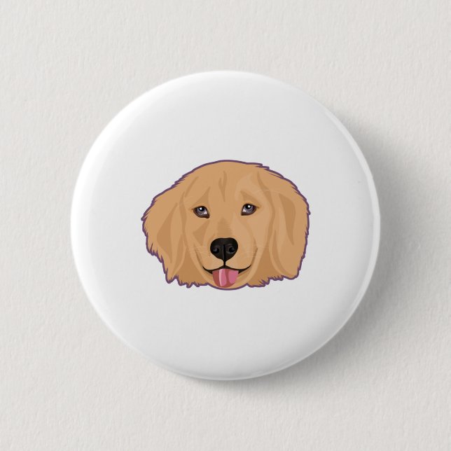 Golden Retriever Sticker    Button (Front)