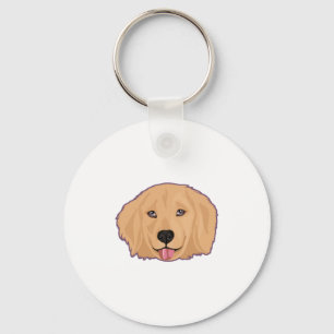 Golden Retriever Sticker Keychain
