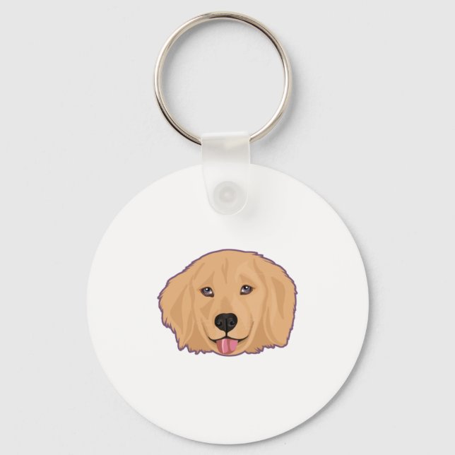 Golden Retriever Sticker    Keychain (Front)