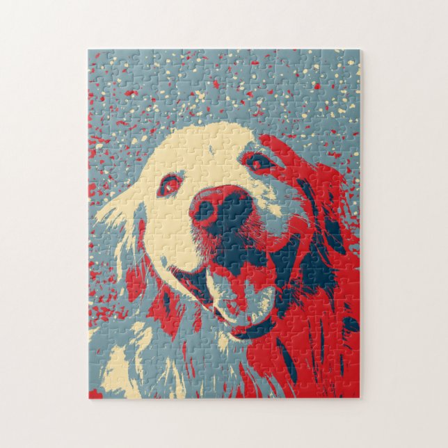 Golden Retriever Stylized Drawing Jigsaw Puzzle (Vertical)