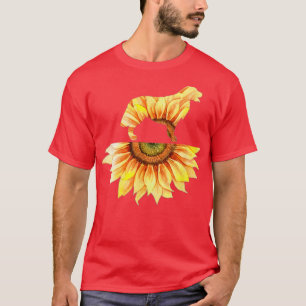 Golden Retriever Sunflower Graphic T-Shirt