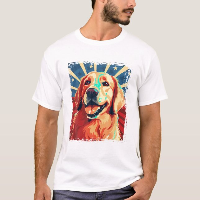 Golden Retriever T Shirt for Kid Boys Girls Funny  (Front)