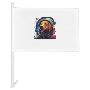 Golden Retriever T-Shirt Funny Golden Retriever As Car Flag