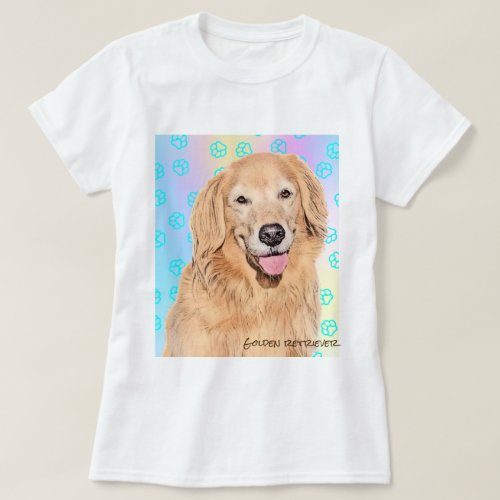 Golden retriever T_shirt with Paw print