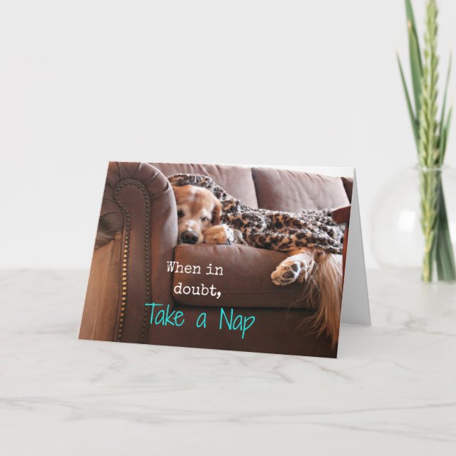 Golden Retriever Take a Nap Card (Front)