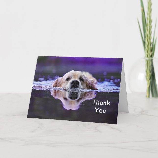 Golden Retriever Thank You Card (Front)