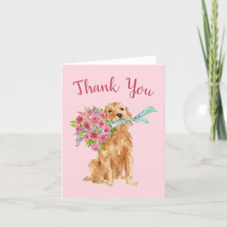 Golden Retriever Thank You Cards