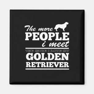 Golden Retriever The More I Meet Magnet