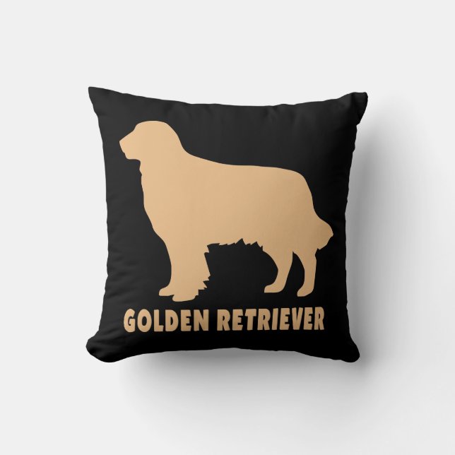 Golden Retriever Throw Pillow (Front)