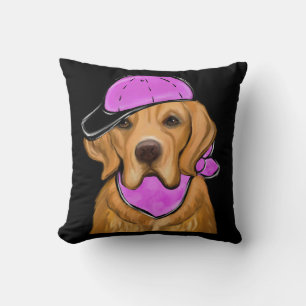 GOLDEN RETRIEVER THROW PILLOW