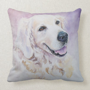 Golden retriever throw pillow
