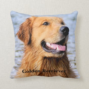 Golden Retriever Throw Pillow by artinphotography at Zazzle