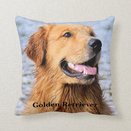 Golden Retriever Throw Pillow