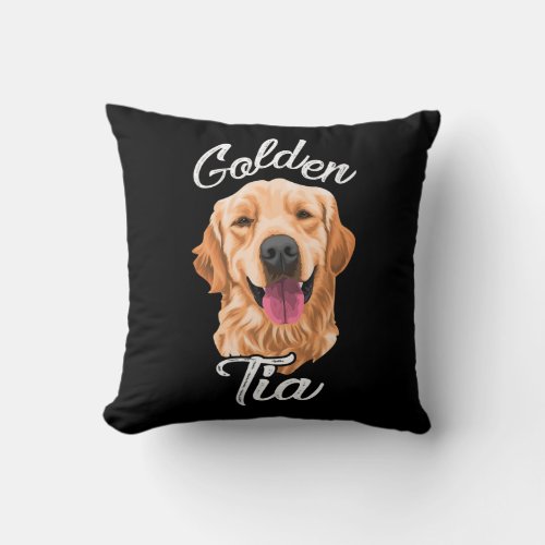 Golden Retriever Tia for Women Mother Dog Pet  Throw Pillow