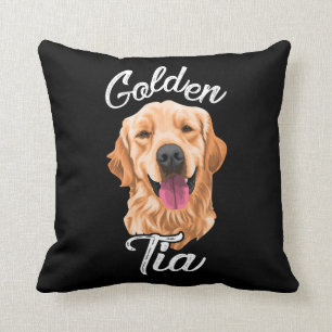 Golden Retriever Tia for Women Mother Dog Pet Throw Pillow