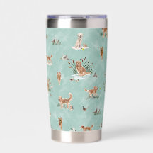 GOLDEN RETRIEVER TOILE Aqua