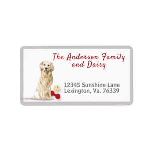 Golden Retriever Toys Home Return Address Label