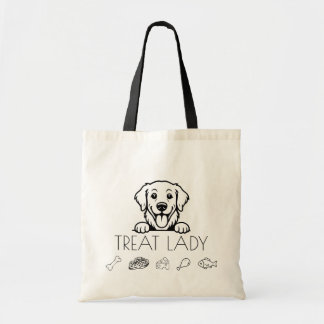 Golden Retriever "Treat Lady" Tote Bag