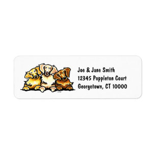 Golden Retriever Trio Label