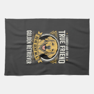 Golden Retriever True Friend Dog Kitchen Towel