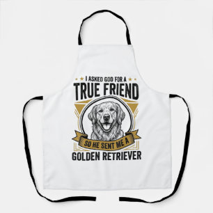 Golden Retriever True Friend Vintage Dog Lover Des Apron