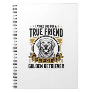 Golden Retriever True Friend Vintage Dog Lover Des Notebook