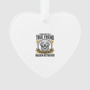 Golden Retriever True Friend Vintage Dog Lover Des Ornament