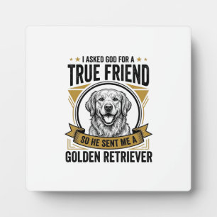 Golden Retriever True Friend Vintage Dog Lover Des Plaque