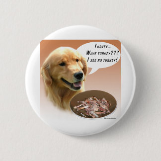 Golden Retriever Turkey Button