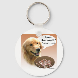 Golden Retriever Turkey Keychain