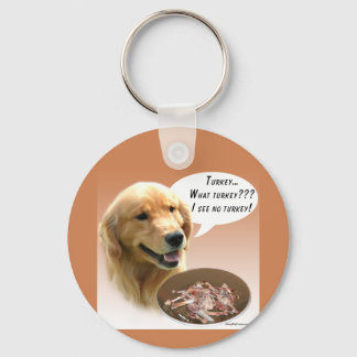 Golden Retriever Turkey Keychain
