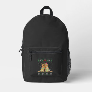 Golden retriever Ugly Christmas Dog Funny Christma Printed Backpack