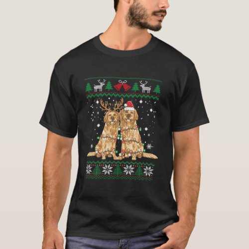 Golden Retriever Ugly Christmas Dog Funny Christma T_Shirt